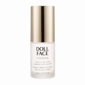 DOLL FACE Beauty Under Eye Cream | Soothe Triple Action Serum for Dark Circles, Anti Aging, Bags and Puffiness | Powerful Peptide Complex | 15 ml / 0.5 fl. oz