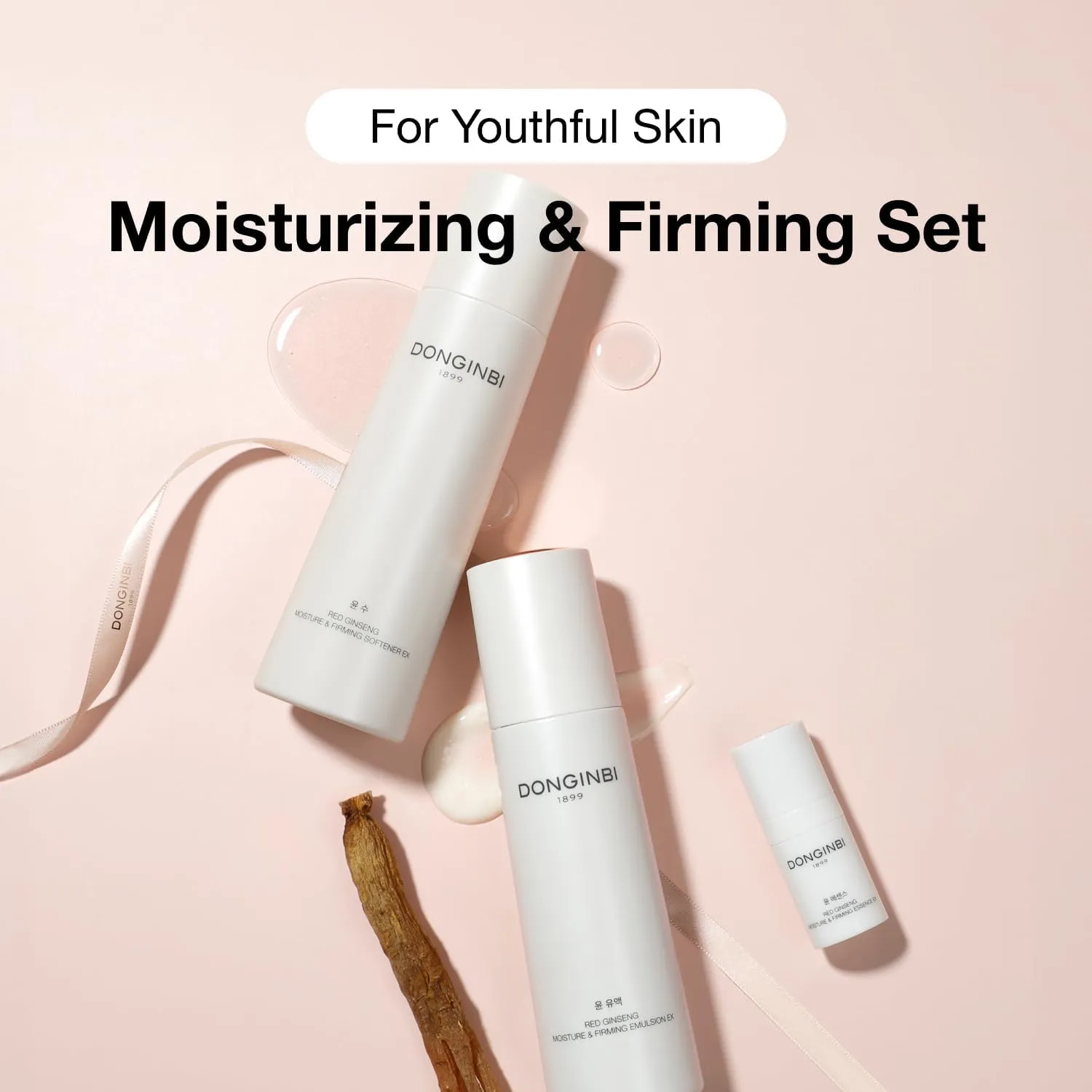 Donginbi Red Ginseng Moisturizing & Firming Skin Care Set New - Mother's Day Gifts, Antioxidant Serum for Face, Korean Red Ginseng Skin Care