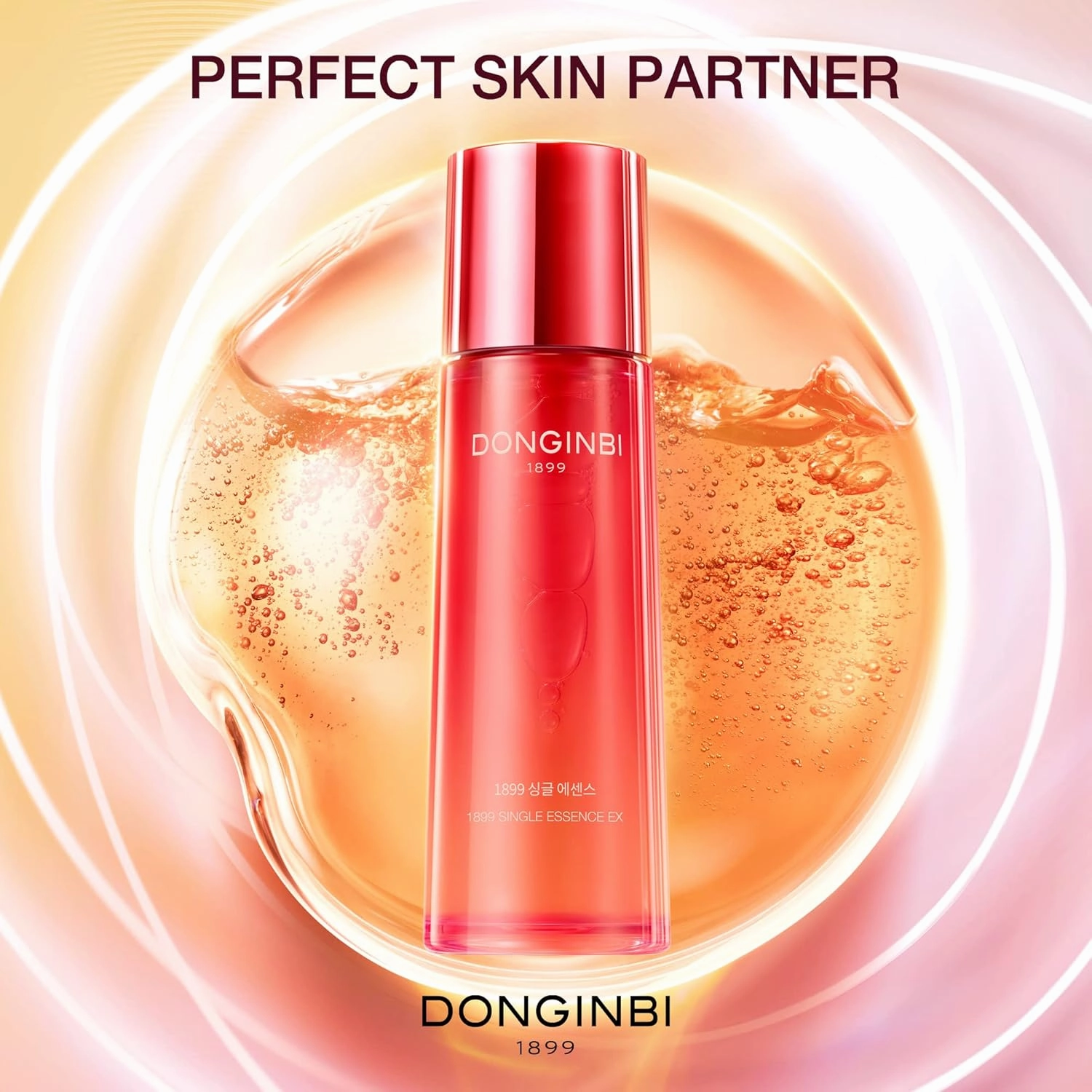 Donginbi Red Ginseng 1899 Single Essence - Firming & Hydrating Serum with Hyaluronic Acid, Korean Red Ginseng Essence, Korean Skin Care Gifts for Women, 4.06 floz / 120ml