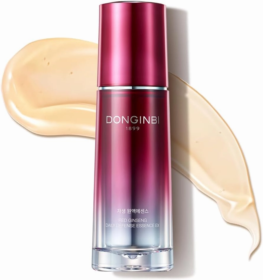 Donginbi Red Ginseng Daily Defense Essence - Firming & Skin Barrier Repair Serum for Dry Skin, Korean Red Ginseng Essence, Korean Skin Care Gifts for Women, 2.03 floz / 60ml