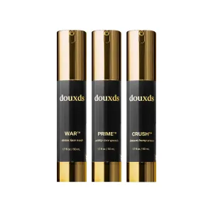 douxds The Vitals Set, WAR™ Charcoal Face Wash, PRIME™ Vitamin Face Quench, CRUSH™ Instant Bump Serum Skincare Trio, Men’s Skincare, Ingrown Hair, Pore Cleaner, Acne Treatment, Pack of 3, 50 ml each