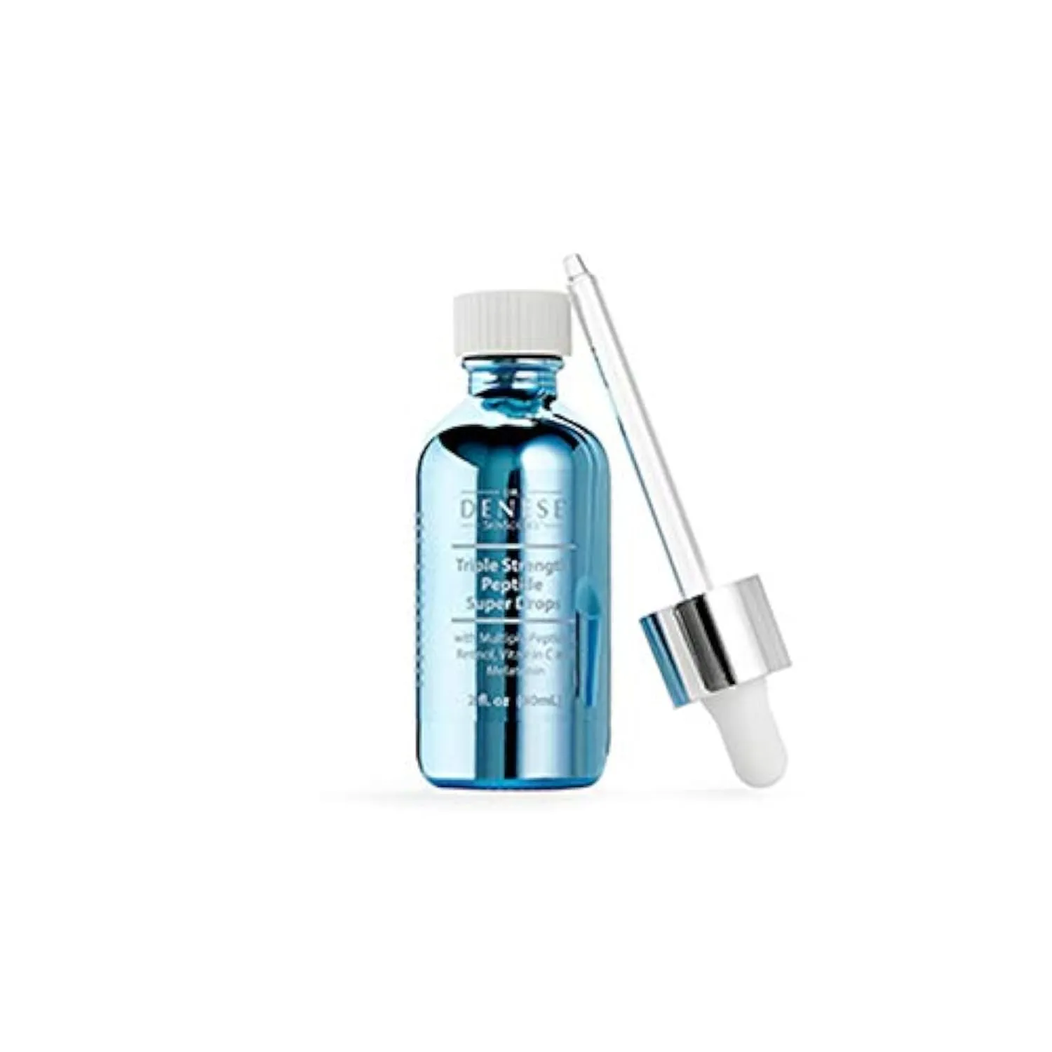 Dr. Denese SkinScience Triple Strength Peptide Super Drops Hydrating, Firming Serum with Peptides, Retinol, Vitamin C & Melatonin - Reduce the Look of Lines - Vegan, Paraben-Free, Cruelty-Free - 2oz