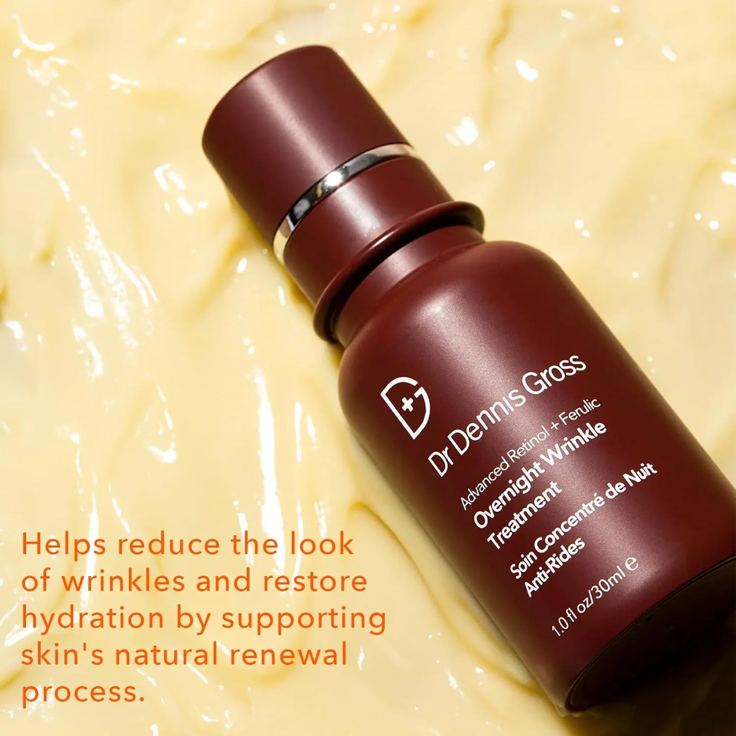 Dr Dennis Gross Advanced Retinol   Ferulic Overnight Wrinkle Treatment: Visibly Firm, Restore Hydration & Reduce the Look of Wrinkles, 1 oz