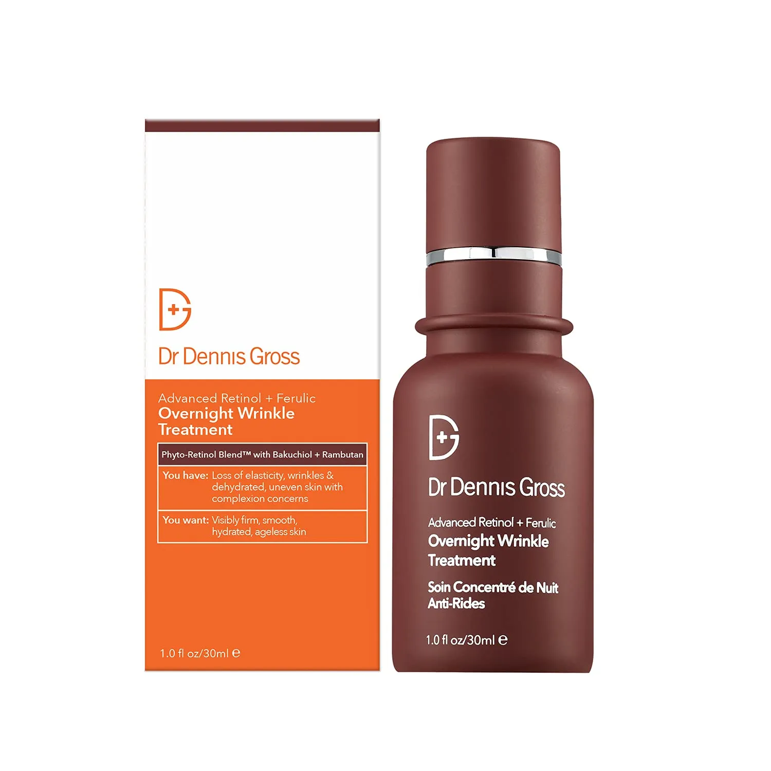 Dr Dennis Gross Advanced Retinol   Ferulic Overnight Wrinkle Treatment: Visibly Firm, Restore Hydration & Reduce the Look of Wrinkles, 1 oz