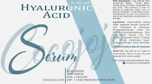 Dr Joe Lab Hyaluronic Acid Serum for Face Skin Body Lips - Deep Hydration Revitalizing Facial Moisturizer Plumping for All Skin Types Paraben, SLS, Silicone-Free Vegan Formula - (128 oz. / 1 Gallon)