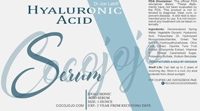 Dr. Joe Lab's Hyaluronic Acid Serum for Face Skin Body Lips - 1 oz.