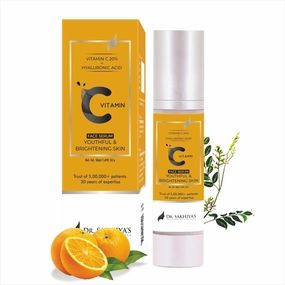 DR. SAKH .IYA'S 20% Vitamin C Face Serum (50ml) with Hyaluronic Acid & Ferulic Acid Cream base serum/Brightening & Glowing Skin, Remove Dark Spot, Uneven Skin Tone, Fine Lines & Wrinkles for Unisex