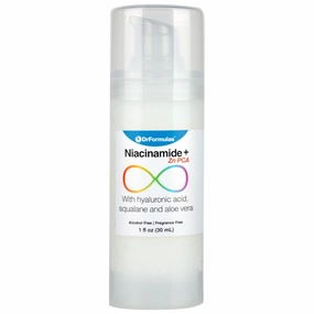 DrFormulas Niacinamide Zinc PCA Serum Moisturizer for Face, Fungal Acne Safe with Hyaluronic Acid and Aloe Vera | Noncomedogenic, Dermtella 1 oz
