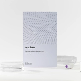 Droplette Tranexamic Eraser Refill Capsules | Skin Care To Even Complexion with Tranexamic Acid, Arbutin & Niacinamide | Reduce Dark Spots & Signs of UV Damage - (30 Count)