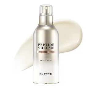 DR.PEPTI Peptide Volume Lifting Pro Essence - K Beauty Moisturizing & Hydrating Facial Serum with Hyaluronic Acid, Collagen Vitamin C & Ceramides - Korean Skin Firming Face Essence Skincare 3.38 fl oz