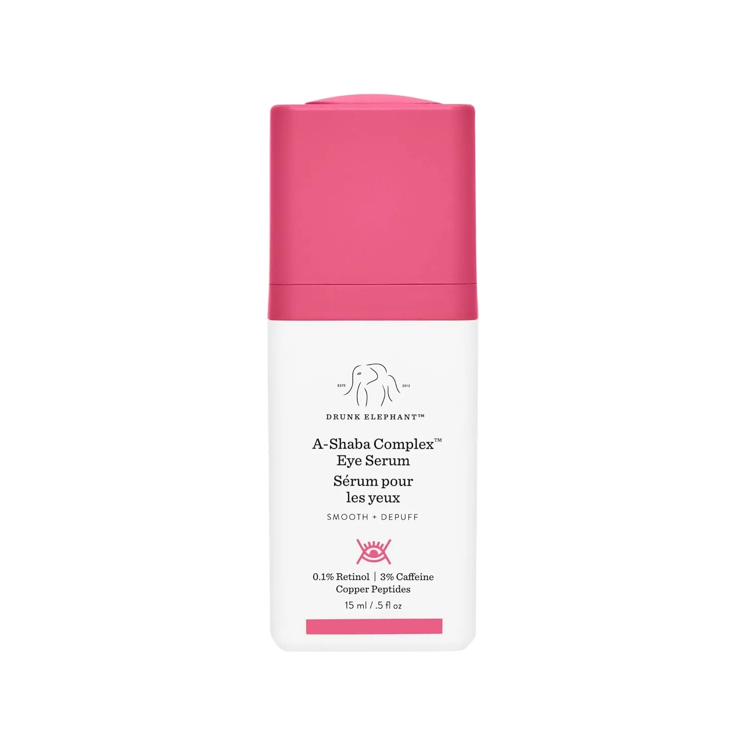 Drunk Elephant A-Shaba Complex Eye Serum - 15 ml/.5 fl oz - .1% Retinol Eye Cream - Clean Clinical Skincare - Cruelty-Free - Dermatologist-Tested - Free of Essential Oils, Silicones, and Fragrance