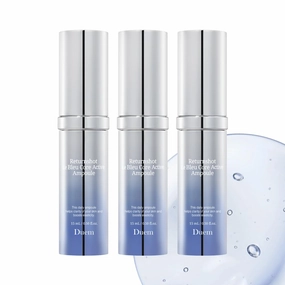 DUEM Returnshot Le Bleu Core Ampoule – Anti-Aging Peptide Serum for Face, Skin Renewal & Hydration, Fine Lines & Wrinkles, Uneven Skin Tone, Korean Skincare, 0.05Fl.Oz(15mL) x 3ea