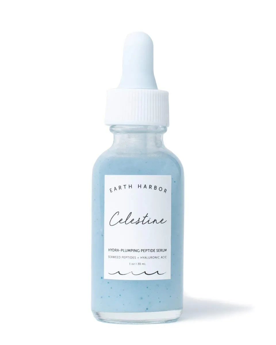 Earth Harbor | CELESTINE Hydra-Plumping Peptide Serum - Skin Elasticity & Replenishing Nutrients | Hyaluronic Acid   Seaweed Peptides | Plant-Based & Certified Vegan |