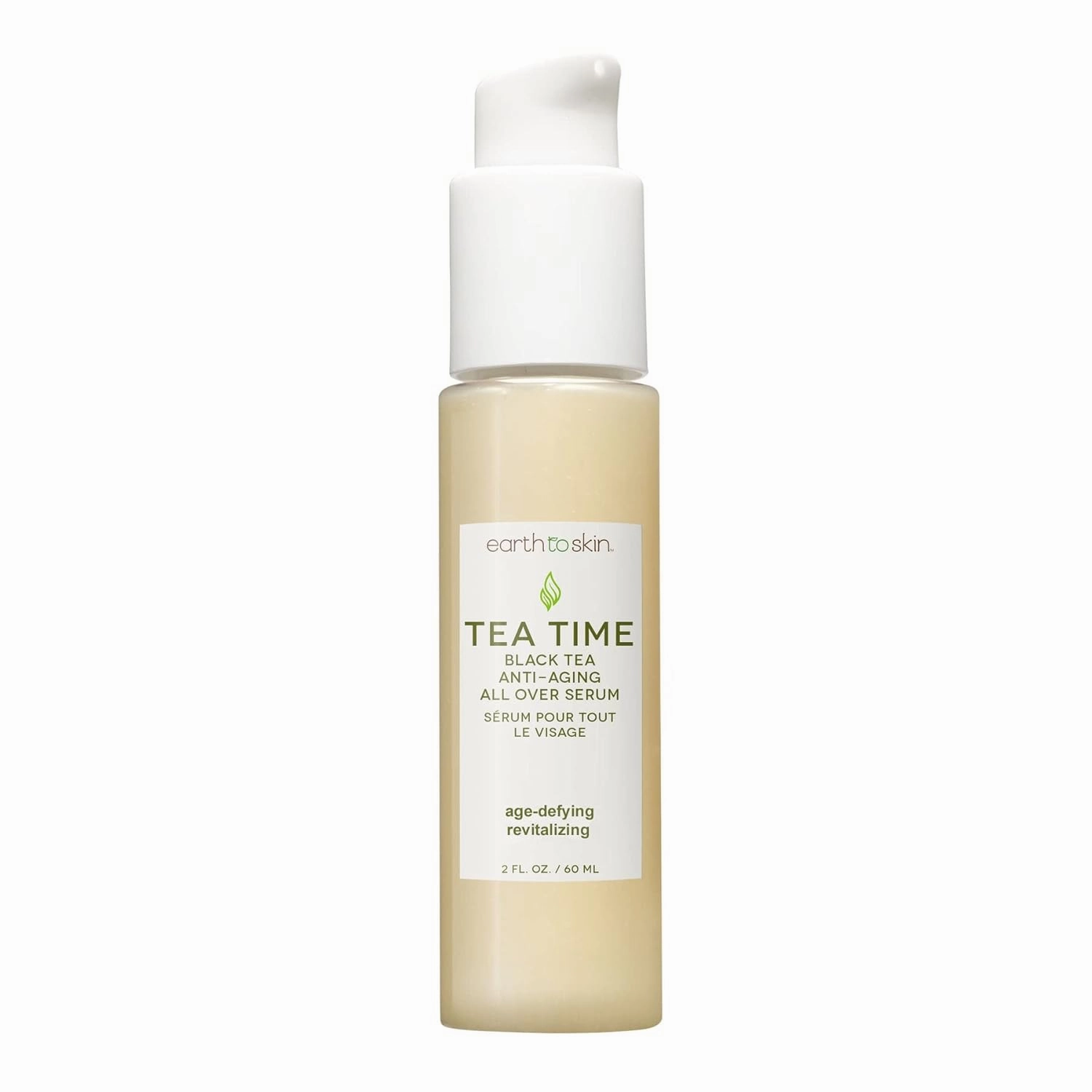 Earth To Skin Tea Time Black Tea All Over Serum – Firming & Hydrating Serum with Kombucha, Glycerin & Squalane – 2.0 fl oz