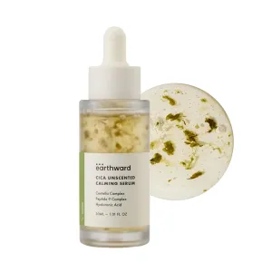 EARTHWRD Cica Unscented Calming Serum | Velvet-Melting Cica Leaves | Centella Complex | Peptide 9 | Hyaluronic Acid | K-Beauty | 1.01 fl Oz