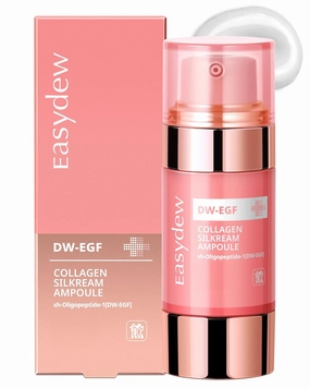 EASYDEW DW-EGF 55% Collagen Silkream Ampoule- Korean Facial Serum for Firmness & Elasticity with EGF Peptides, Amino Acids - Day & Night Age-Defying Silky Smooth Skincare, 1.86oz.