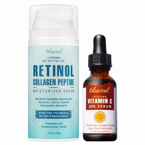 Ebanel Bundle of Retinol Moisturizer Cream and Vitamin C Serum