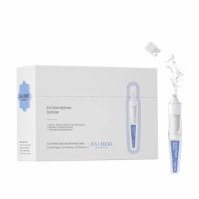 Ectoin Repair Face Serum Ampoules # 30 Pcs/Box - Deep Moisture & Anti-Aging Serum with Beta-Glucan, Glycerin, and Hyaluronic Acid – Hydration, Soothes & Protects All Skin