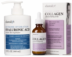 Elastalift Hyaluronic Acid Hydrating Body Lotion   Collagen Lifting Facial Serum Set