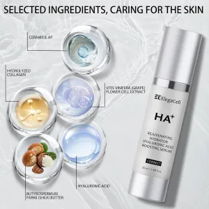 ElegaCell HA  Rejuvenating Hydrator Skin Hyaluronic Acid Boosting Serum for Face, 1.69 oz Pump,Smooth Fine Lines and Wrinkles,Promotes 24-Hour Moisturization
