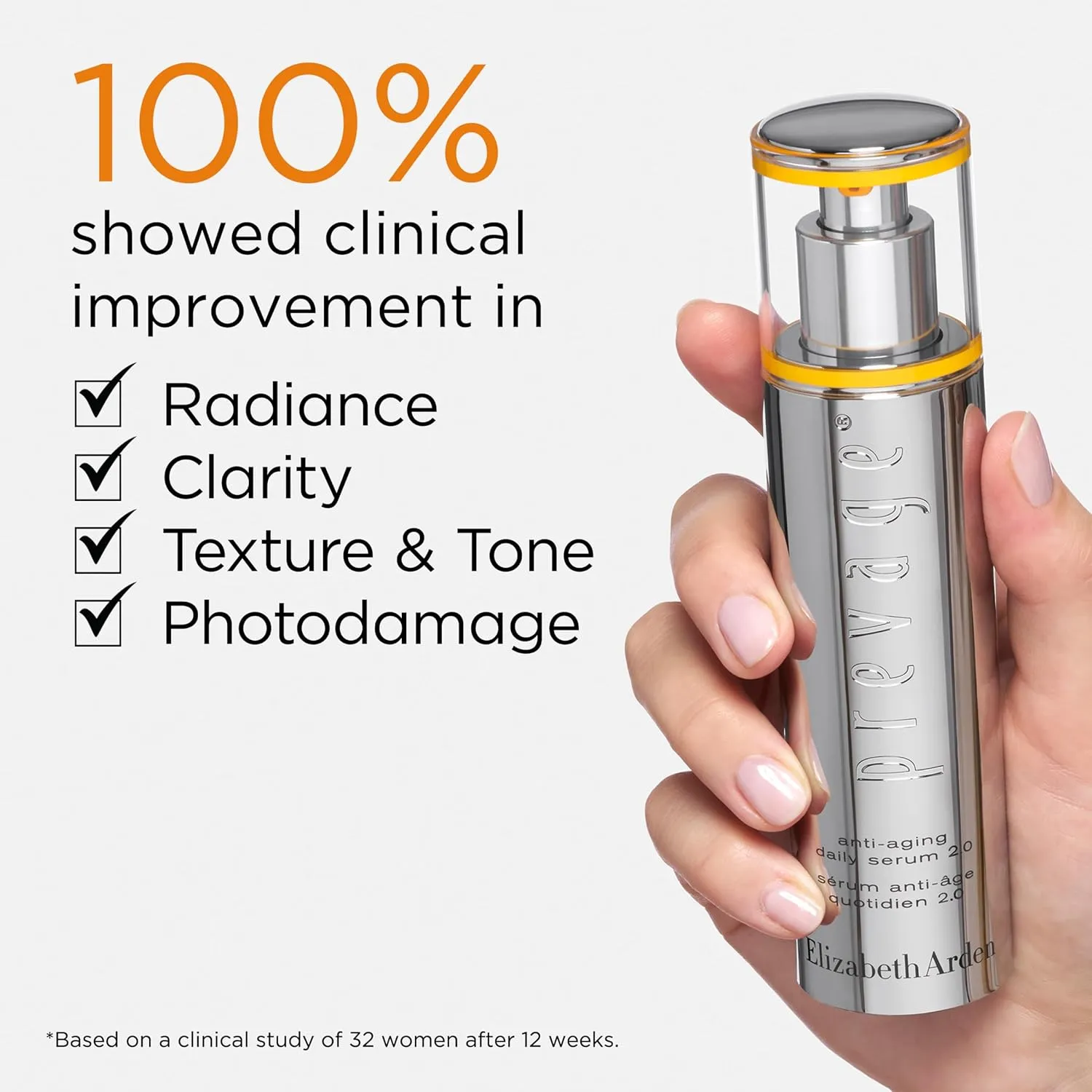 Elizabeth Arden PREVAGE Anti-Aging Face Serum 2.0 for Women, Brightening & Dark Spot Correcting Skincare, With Antioxidant Idebenone Technology