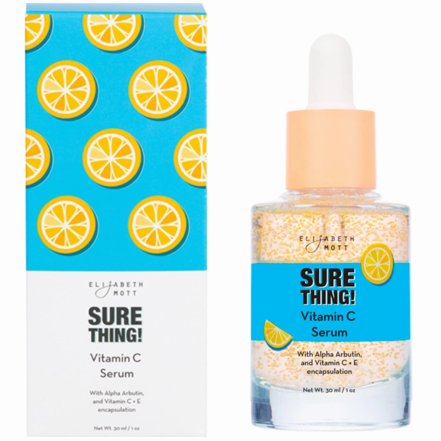 Elizabeth Mott Sure Thing Vitamin C Serum for Face – Anti-Aging Brightening Serum for Uneven Skin Tone, Dark Spots, Fine Lines & Wrinkles – Hydrating & Firming Vegan Skincare, Cruelty-Free, 1 fl oz