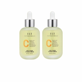 ELT Vita Youth Vitamin C Facial Serum 1.69fl.oz.(50ml) | Glass Skin | Ferulic Acid | Beta-Glucan| Anti-Aging | Dark Spot Remover | Korean Skincare (Pack of 2)