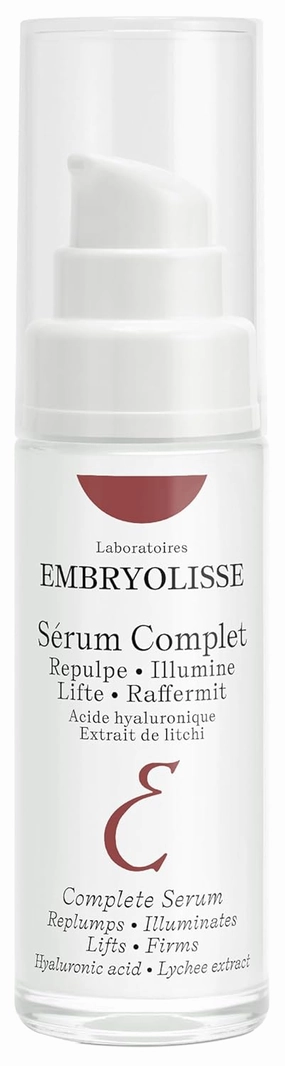 Embryolisse Complete Serum. Advanced Hydrating Formula With Hyaluronic Acid. Replumps, Illuminates, Lifts, Firms, 1.01 fl.oz.