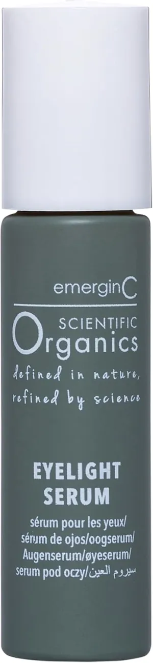 emerginC Scientific Organics Eyelight Serum - Roll On Eye Serum with Plant Stem Cells   Hyaluronic Acid to Combat The Appearance of Dark Circles   Puffiness (0.34 oz, 10 ml)