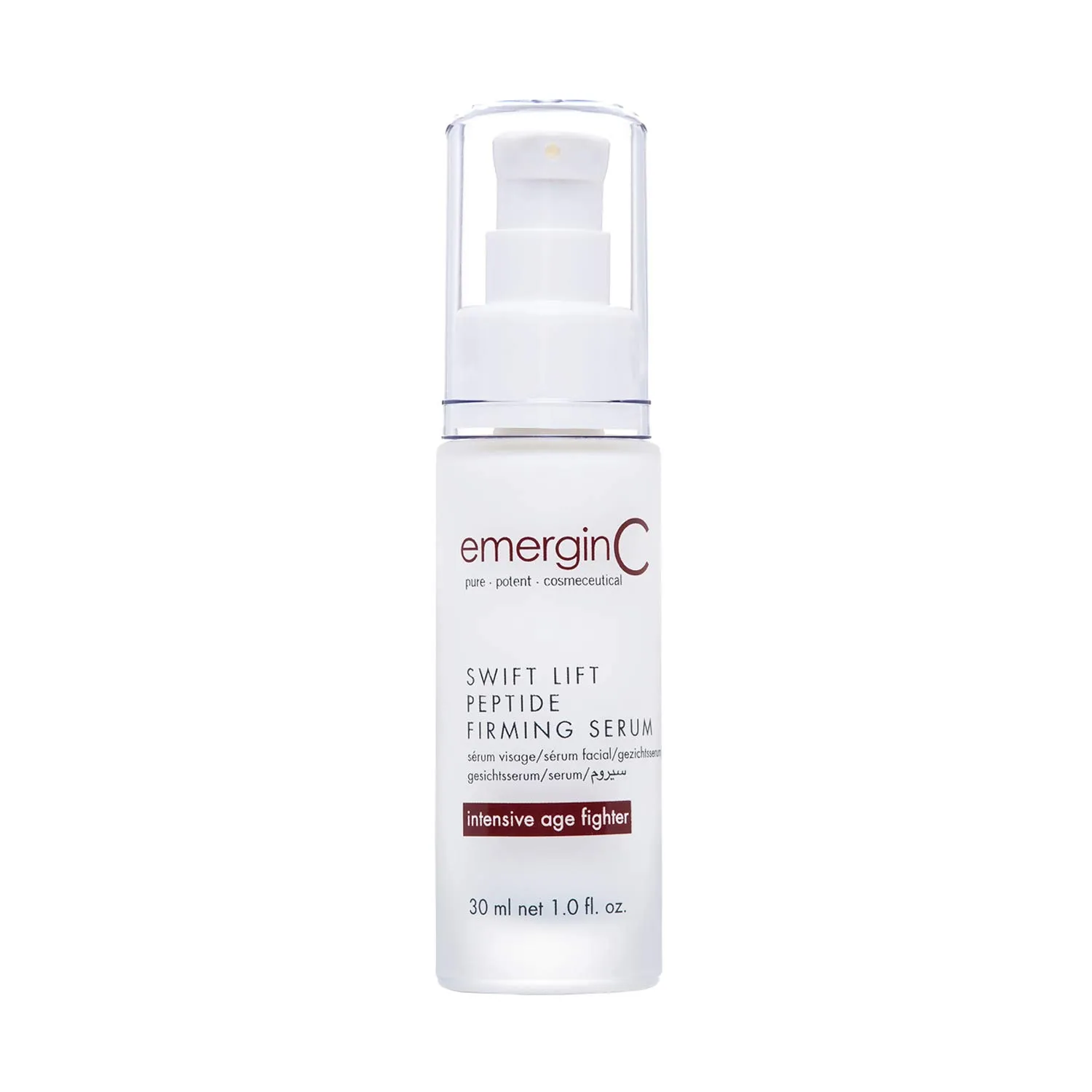 emerginC Swift Lift Peptide Firming Serum - Intensive Age Fighting Serum with Hyaluronic Acid   Plant Extracts - Addresses Visibles Signs of Aging   Wrinkles (1 Ounce, 30 ml)