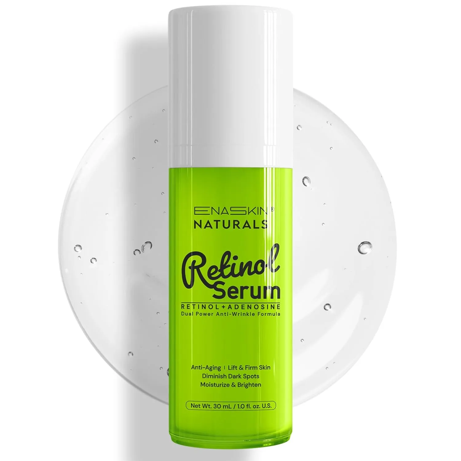 Enaskin Naturals Retinol Serum for Face: Anti-Wrinkle Filler for Deep Wrinkles, Dark Spot & Neck Firming with Hyaluronic Acid, 1 Fl Oz