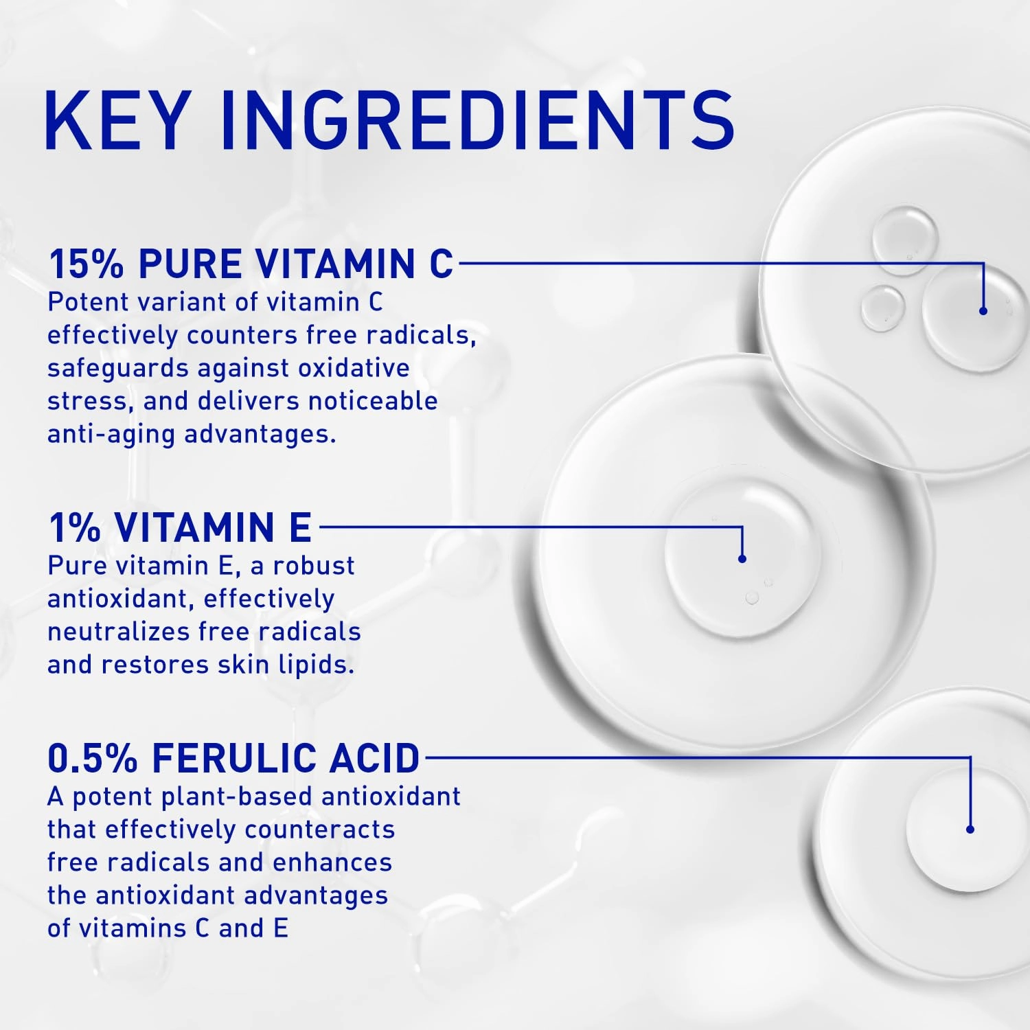 Enaskin Naturals Vitamin C Face Serum for Women - Skin Care for Dark Spots, with Hyaluronic Acid, Ferulic Acid, & Vit E - Anti Aging and Skin Brightening, Pure Vit C Facial Care