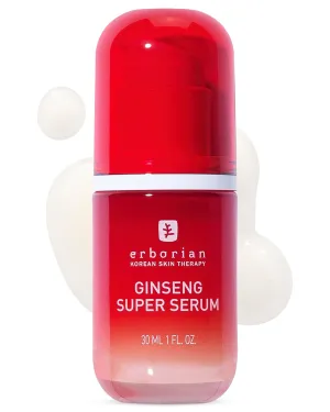 Erborian Ginseng Face Super Serum, 30 ml - Hydrating & Brightening Facial Serum for Women & Men - Fine Lines, Wrinkles & Uneven Skin Tone - Hyaluronic Acid Serum for Firmer Skin & Natural Glow