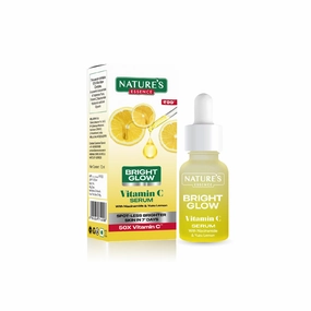 Essence Bright Glow Vitamin C Face Serum for Men & Women | Brightens & Gives Glow | Fades Dark Spots | Vitamin C Serum for Glowing Skin | For All Skin Types | Beginner Friendly| 12ml