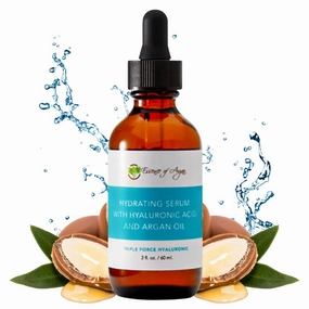 Essence of Argan Hydrating Serum for Face Day/Night Moisturizer with Hyaluronic Acid and Argan Oil Essential Fatty Acids & Vitamin E- Reduce Aging Signs (2fl.oz/60ml)