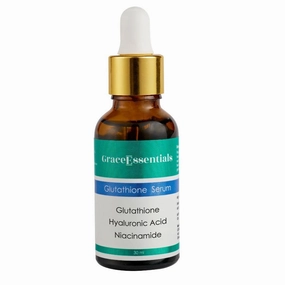 Essentials 10% Glutathione face serum with Niacinamide, Hyaluronic Acid and Vitamin C for Glowing Skin | Effective for Pore Minimizing | Hydrates and Repairs Skin | For Men and Women 30ml