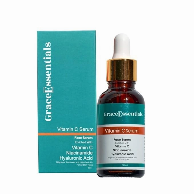 essentials Vitamin C serum for face with Niacinamide and Hyaluronic Acid | for Pigmentation and Dark spot | Pigmentation serum for face Glowing and whitening | for Men and Women Teal
