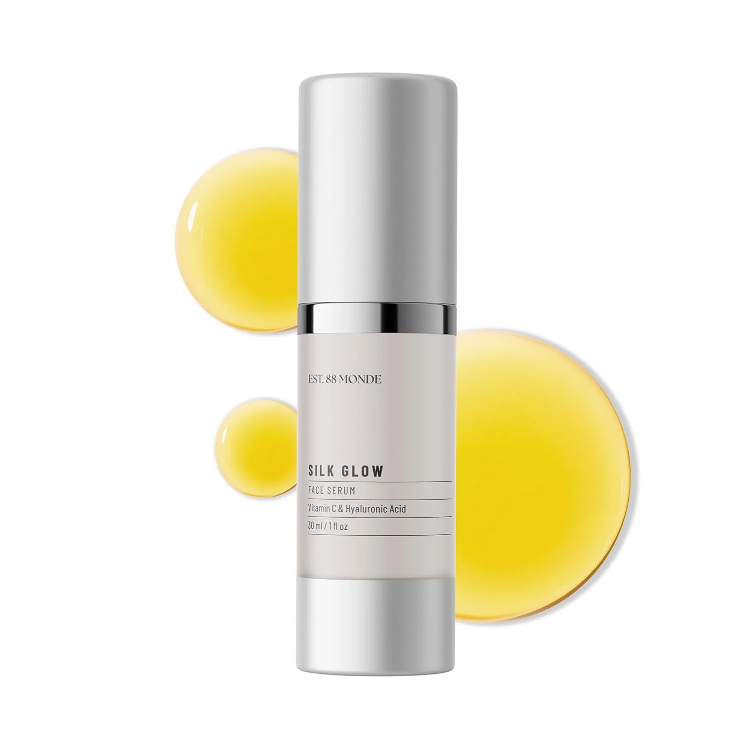EST. 88 Monde Vitamin C 10% Face Serum with Hyaluronic Acid – Anti-Aging, Hydrating, Evens Skin Tone, Fades Fine Lines & Wrinkles – Vegan Skincare, All Skin Types – 1 Fl Oz