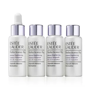 Estée Lauder Perfectionist Pro Treatment Intense Brightening Essence Serum Ampoule with Vitamin C/E   Licorice | Targets Dark Spots, 0.34 Fl Oz (Pack of 4)