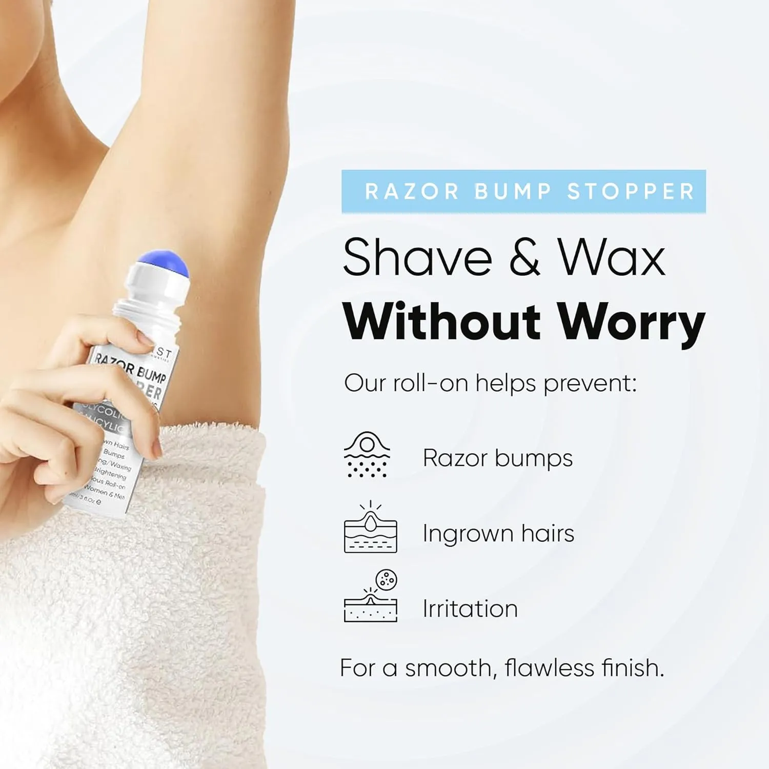 ESTETIST Razor Bump Stopper, Dark Spot Remover Roll-On Treatment, Ingrown Hair & Razor Burn Solution for Tend Skin Bikini Area, Face, Neck, Underarm and Legs, After Shave Serum for Women and Men