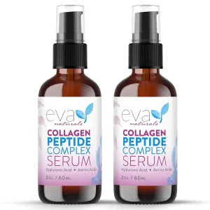 Eva Naturals Collagen Peptide Serum - Anti-Aging, Dark Spot Corrector, Skin Hydrator, Unisex, 2 oz