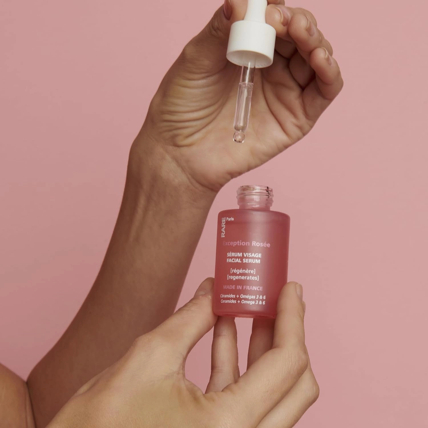 Exception Rosée - Regenerating Facial Serum - Hydrating & Brightening - With Ceramides & Omega-3 & 6 - Brightening, Firming & Revitalizing - Multi-Active Serum Formula - 1oz