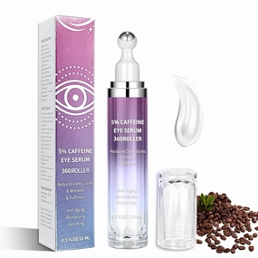 Eye Serum with 5% Caffeine & 5% Retinol – Under Eye Cream with Hyaluronic Acid, Niacinamide & Peptides for Dark Circles
