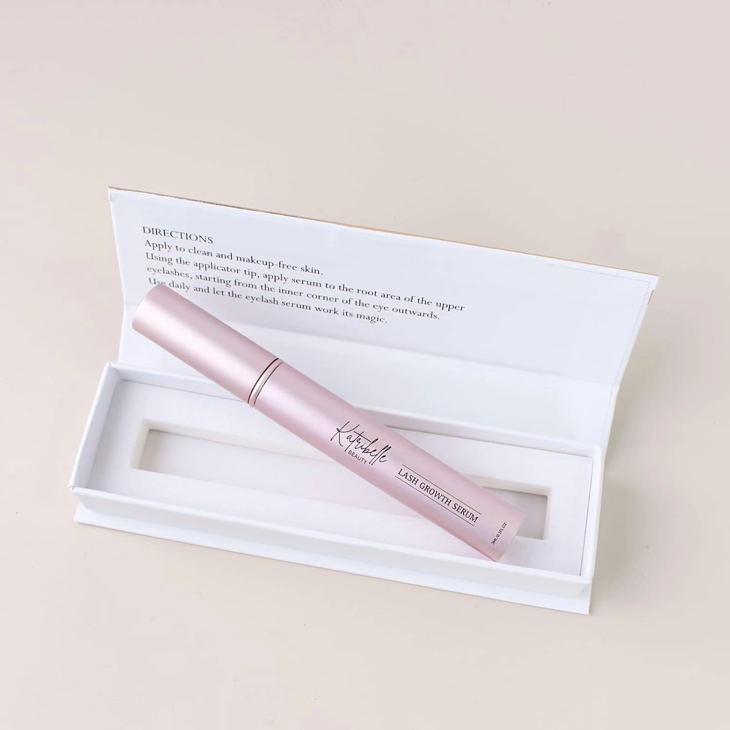 Eyelash Growth Serum: Eyelash Serum To Grow Lashes - Boost Growth Regrowth For Longer, Thicker, Fuller-Looking Lashes - 100% Vegan Formula With Biotin & Peptides 3ML