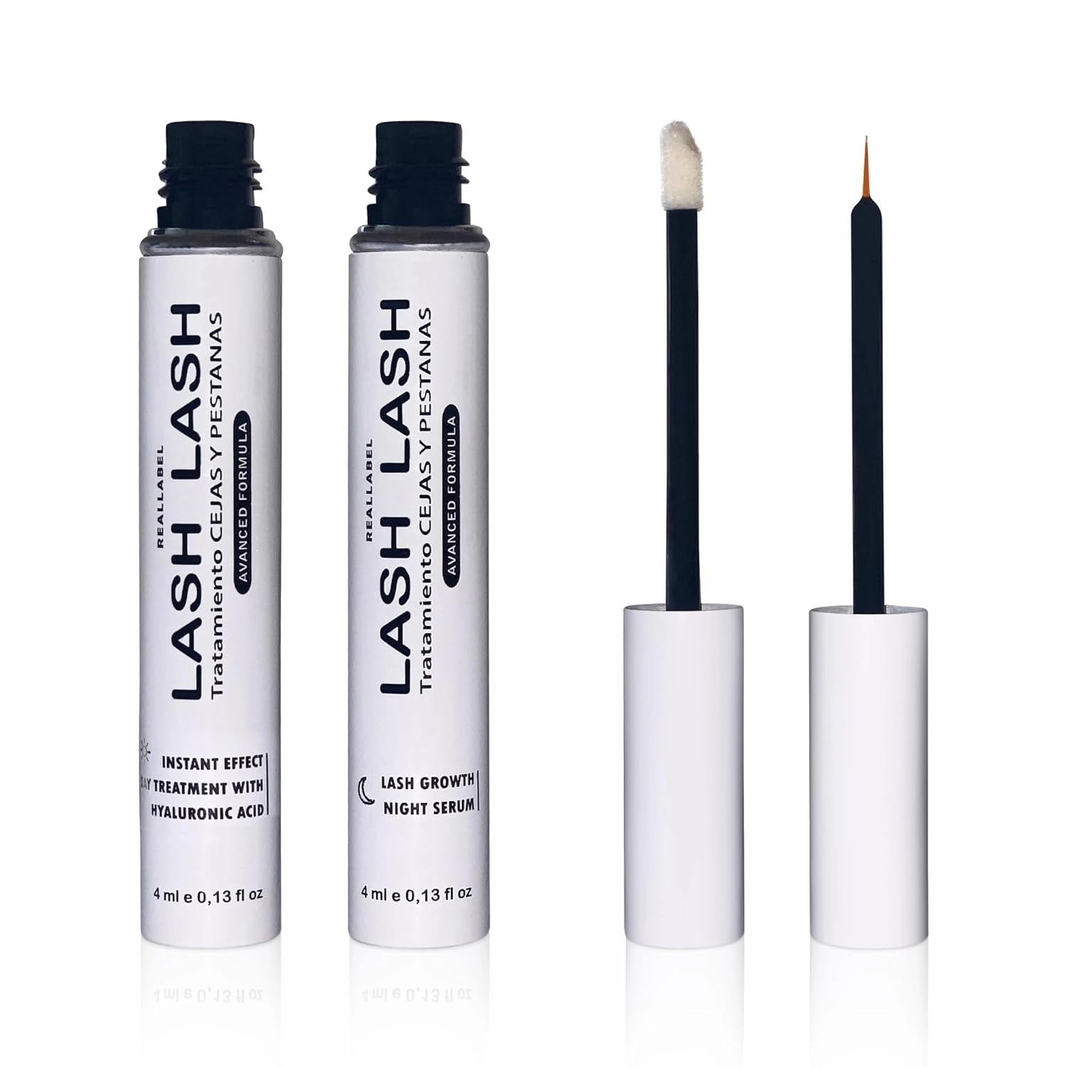 Eyelash Serum With Hyaluronic Acid-Eyebrow And Eyelash Growth Serum, 2 In 1 Instant Lash Lift Serum Without Prostaglandin Grow Eyebrows Fast And Thicker-Day And Night Eyelash Growth Serum (2x4ml)