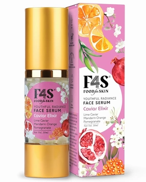 F4S Food for Skin Vit. C Face Serum For Youthful Radiance |Superfood Lime Caviar& Mandarin Orange | Collagen Boost, Antioxidants, AHAs Intense Hydration | Anti-ageing & Brightening |All Skin Type 30ML