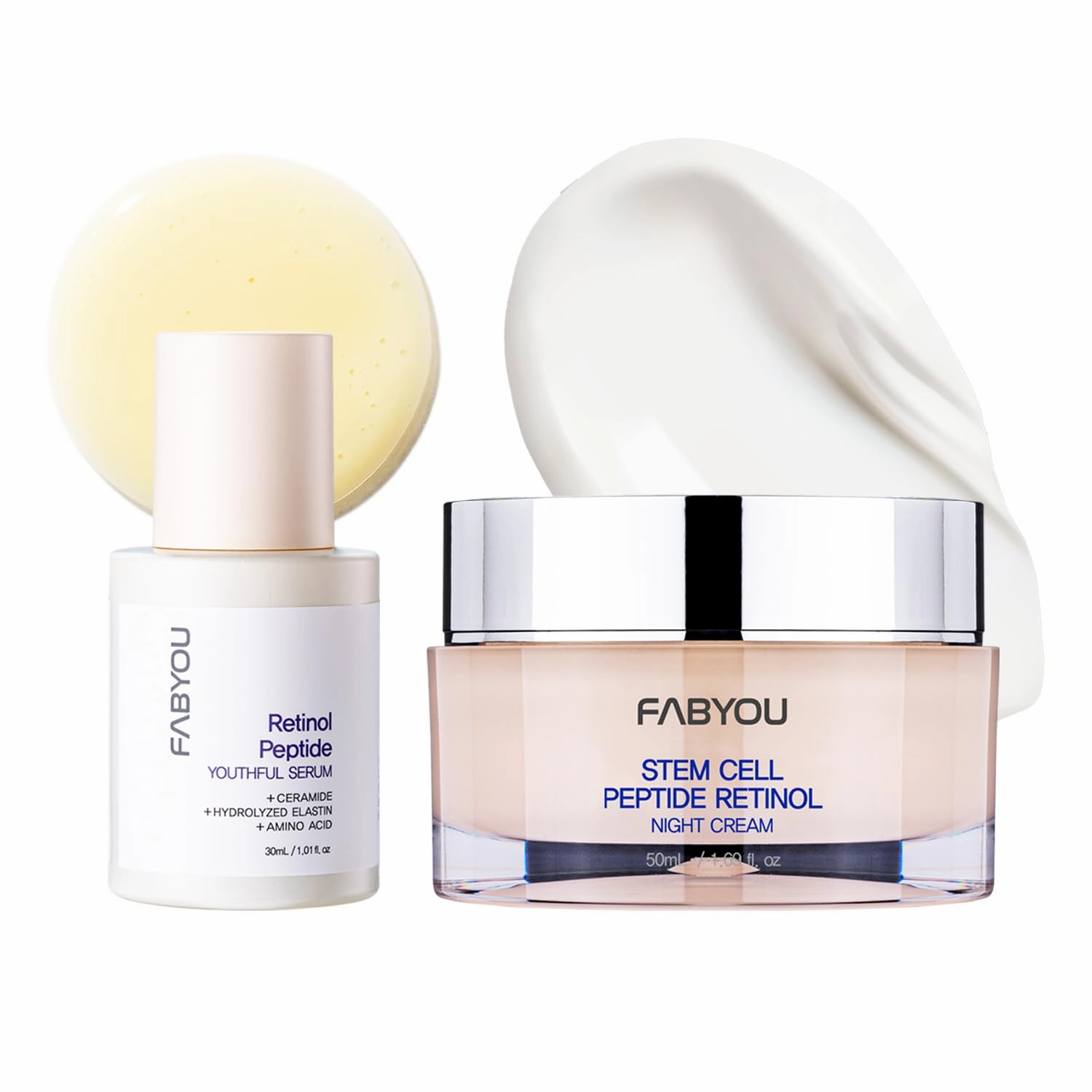 Fabyou Special Retinol Peptide Anti-Aging Korea Skin Care Night Care Set, Powerful Wrinkle Reduction & Skin Elasticity Boost with Retinol, Peptides| Fast Absorbing, Non-Sticky Formula for All Skin