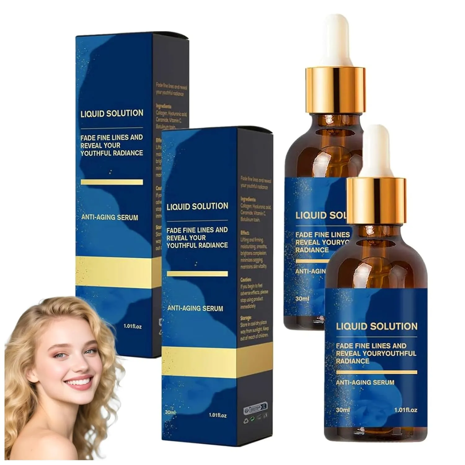 Face Serum Olavita, Deep Moisturizing Anti Aging Face Tightening, Boost Skin Collagen, Reduce Wrinkles & Plump Skin(2pcs) 2025 QW-T
