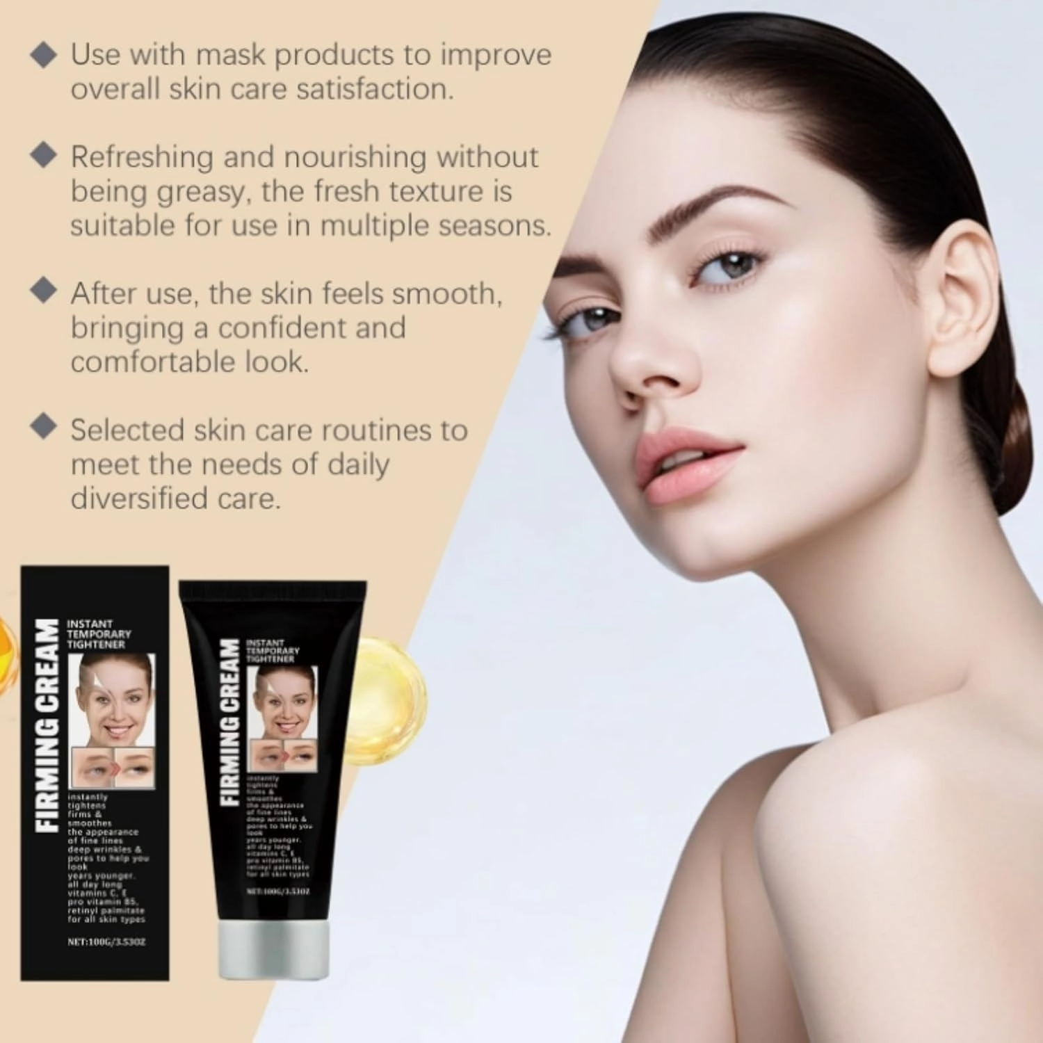 Face Firming Cream, 2025 New Advanced Skin Firming Cream, Anti Wrinkle -100g, Tightening and Lifting, Improves skin Sagging, Smooths Wrinkles and Fine Lines (1Pc)