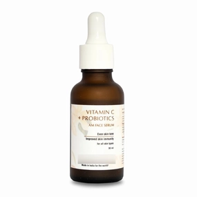 Face Serum | Vitamin C Plus Probiotics | For Improved Skin Immunity & Even Skin Tone | For All Skin Types | 30 ML (Buy 2 Quantity Get 1 Quantity Free)